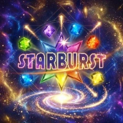 Starburst game artwork at Rolletto Casino for United Kingdom players